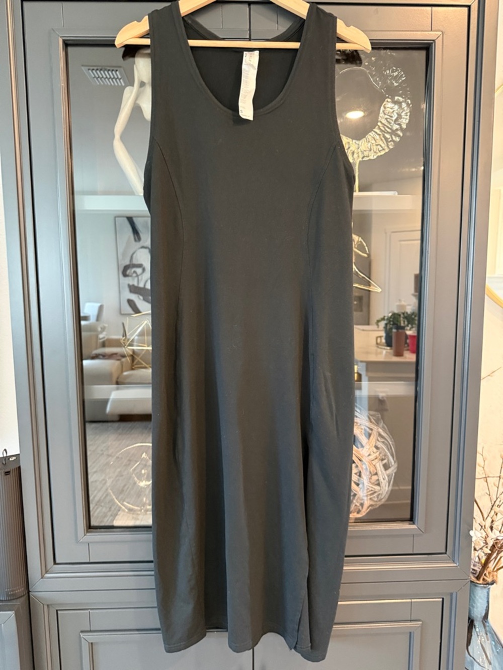 Fabletics Black Sleeveless Midi Dress